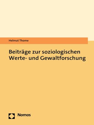 cover image of Beiträge zur soziologischen Werte- und Gewaltforschung